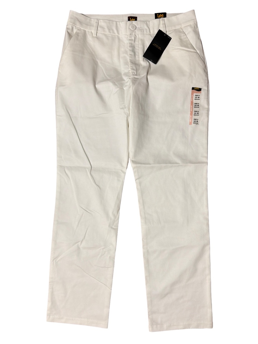 Lee Women Straight Leg Pants White Size 10 Medium